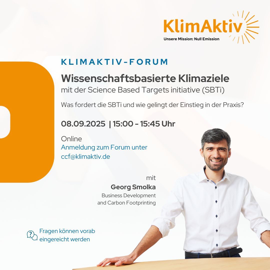 KlimAktiv - Aktuelles, Wissenschaftsbasierte Klimaziele