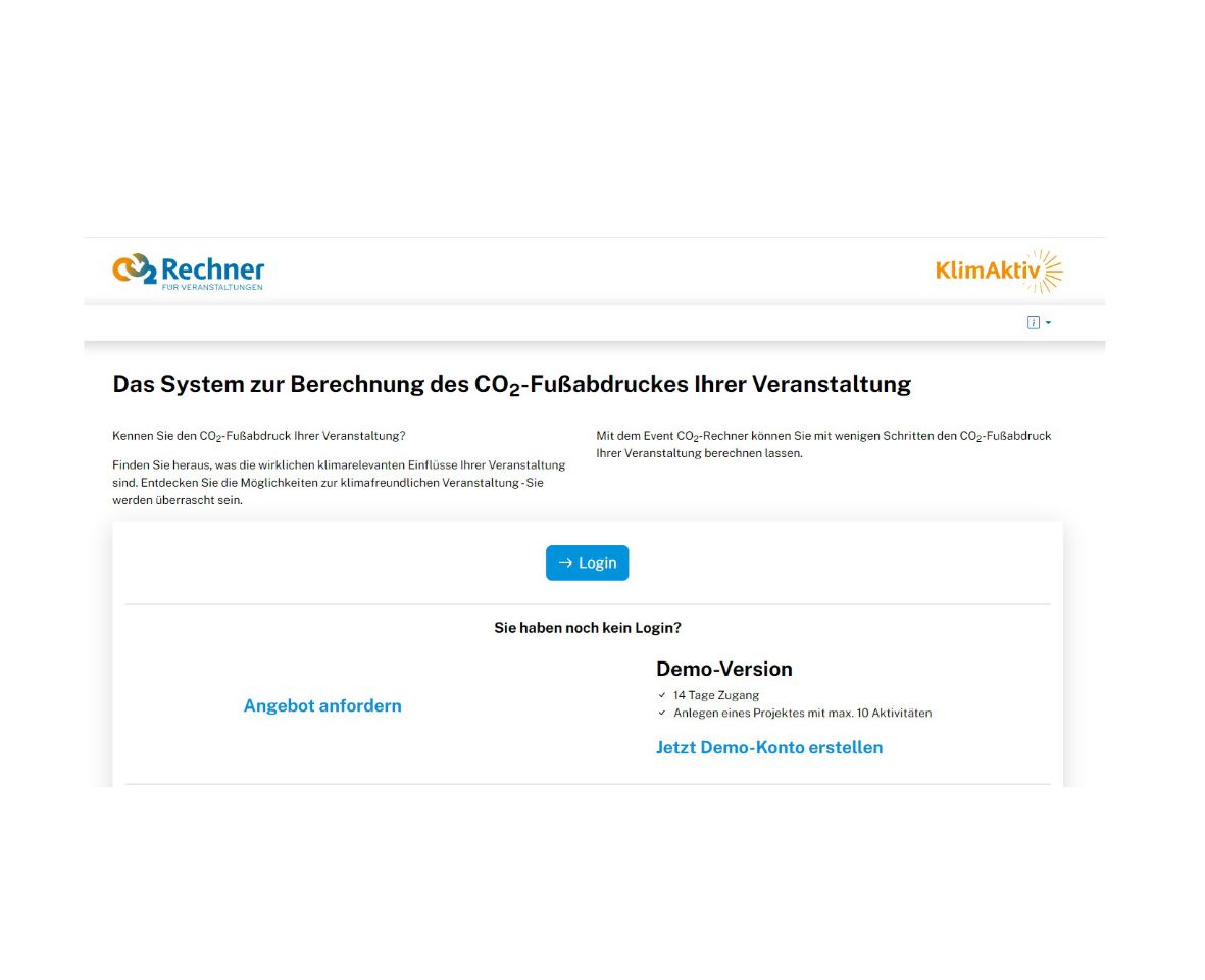 KlimAktiv - Aktuelles, CO₂-Rechner.PRO für Veranstaltungen:
